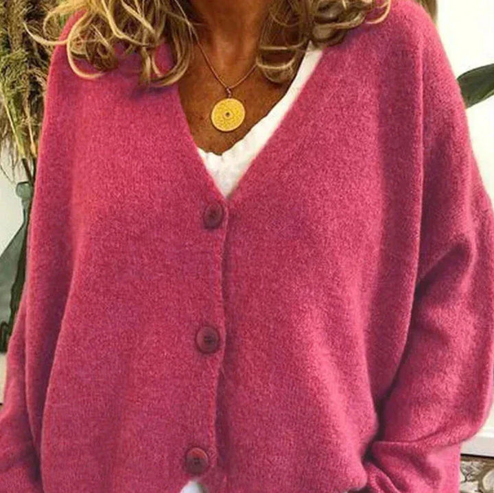 Women's Versatile Knit Cardigan for Everyday in Pink
