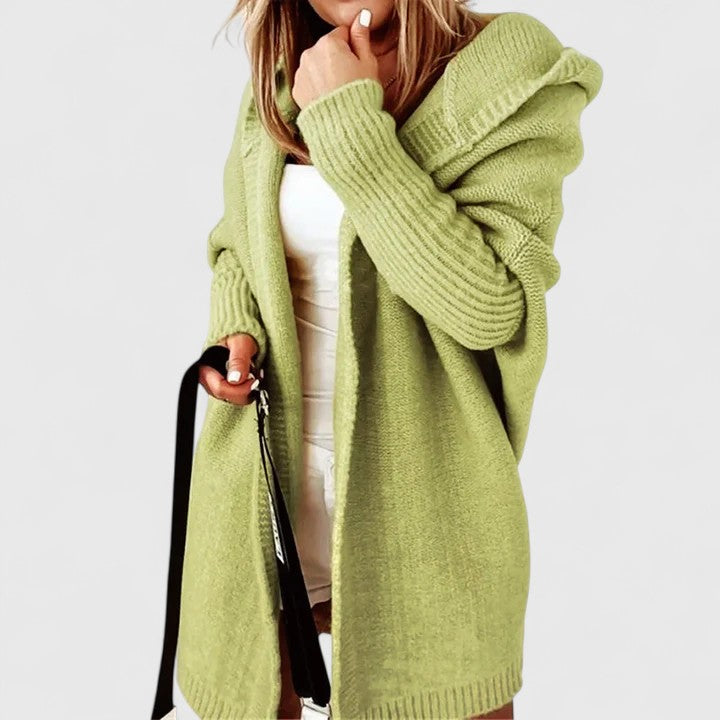 Women's Versatile Knit Cardigan for Everyday Wear in Green