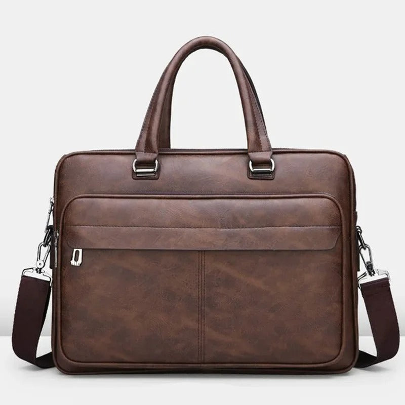 Women's Versatile Tote Bag with Crossbody Strap in Brown