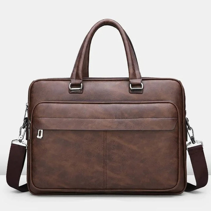 Women's Versatile Tote Bag with Crossbody Strap in Brown