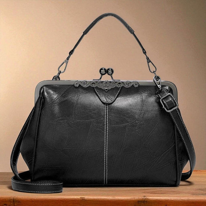 Women's Vintage Celestial Embossed Tote Bag in Black
