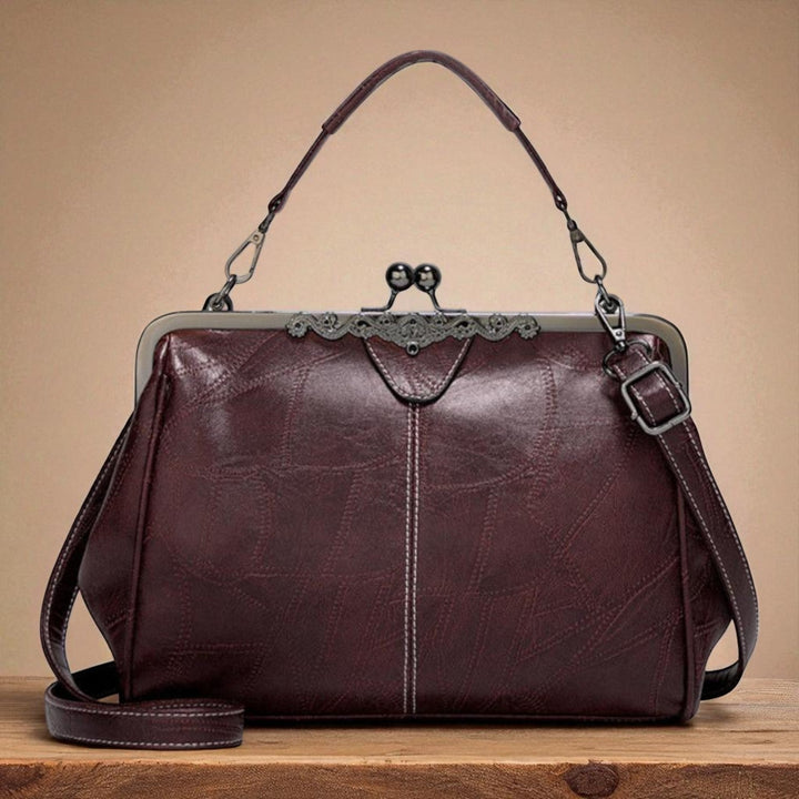 Women's Vintage Celestial Embossed Tote Bag in Coffee