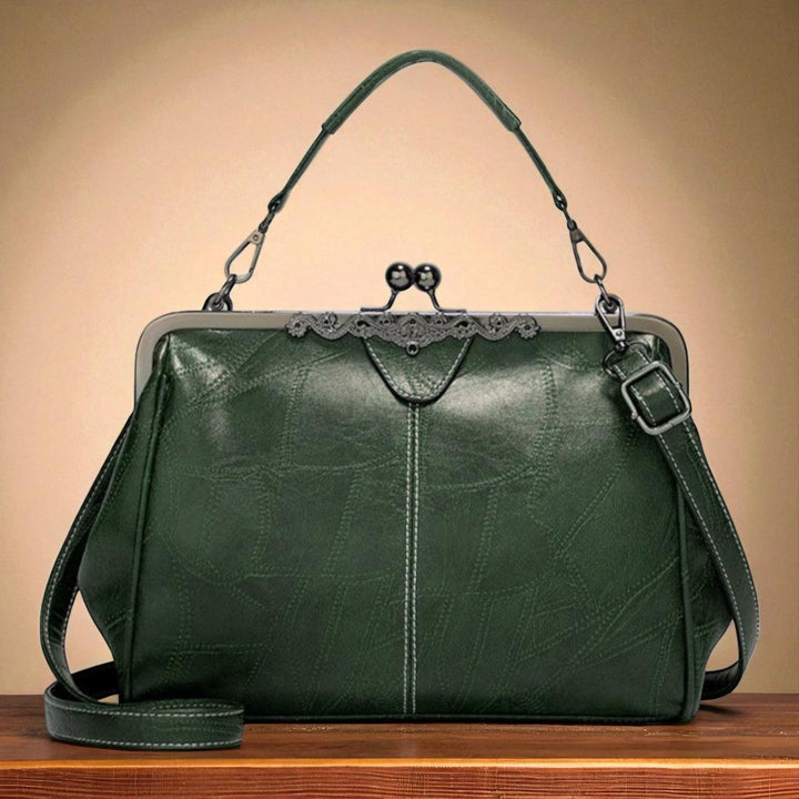 Women's Vintage Celestial Embossed Tote Bag in Green