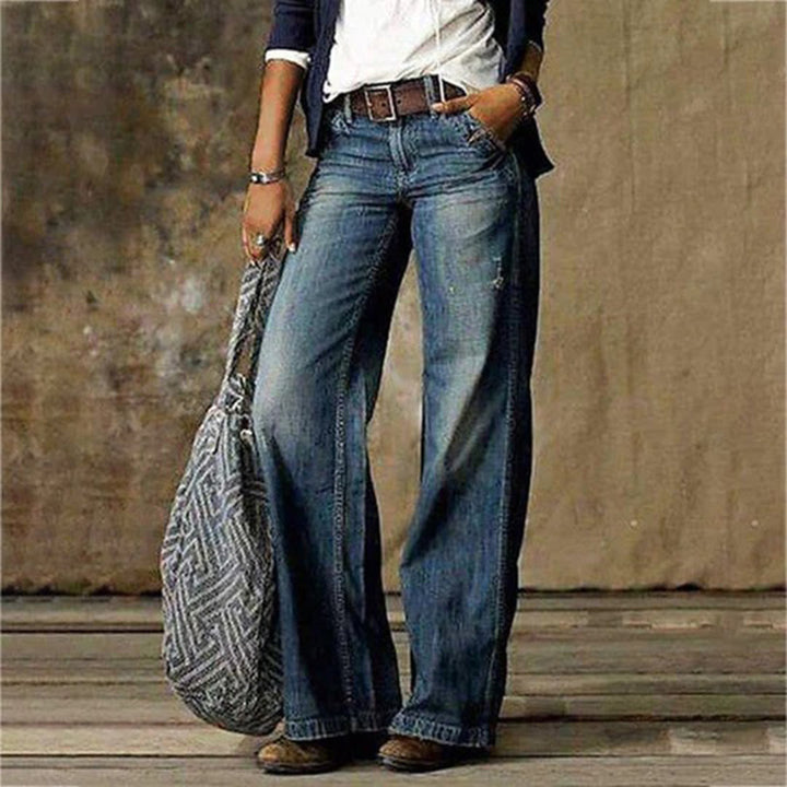 Women's Vintage Wide-Leg Jeans in Blue