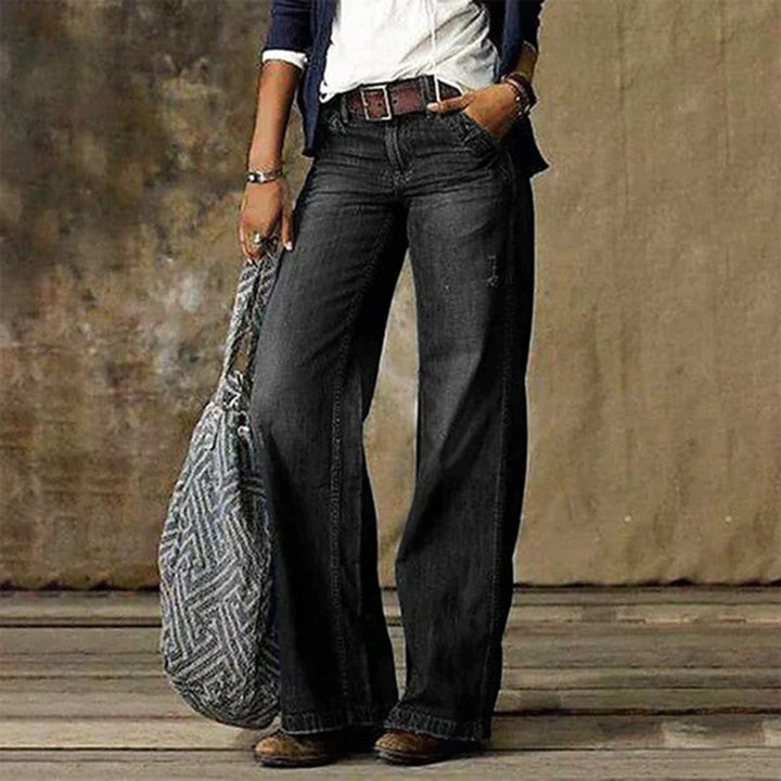 Women's Vintage Wide-Leg Jeans in Grey