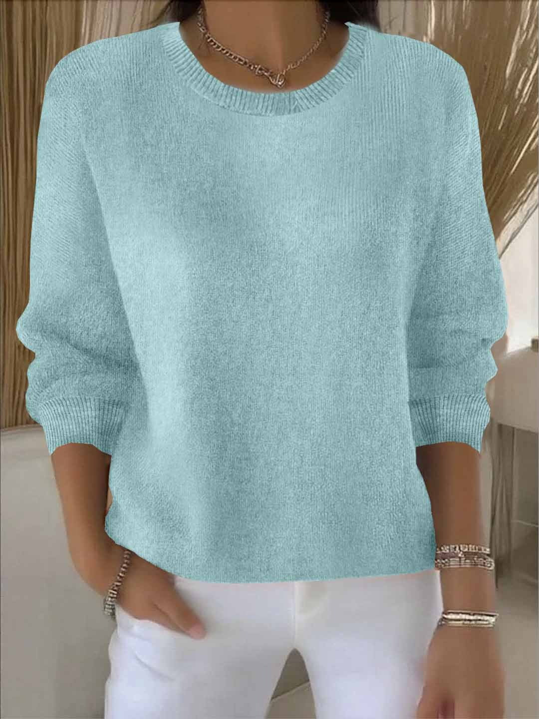 Women's Warm Elegant Christmas Cardigan in Light Green