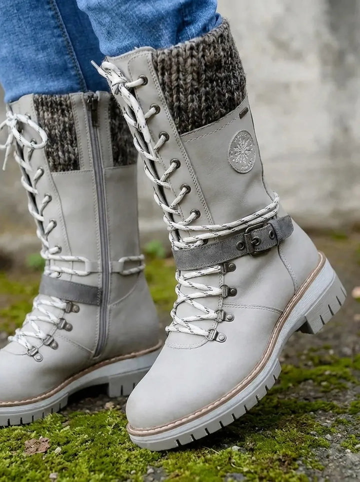 Women's Waterproof Black Knee High Boots (2)