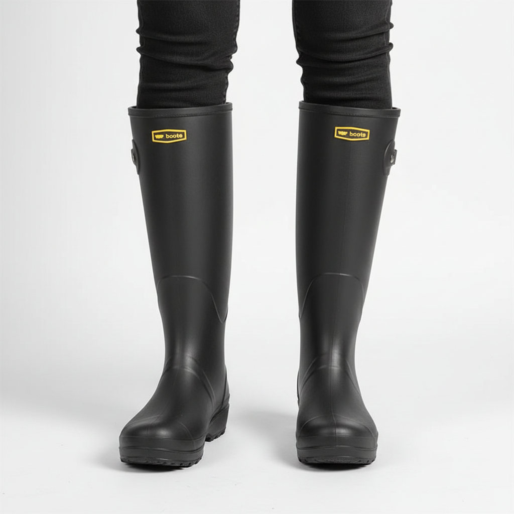Women's Waterproof Brown Knee-High Boots (2)