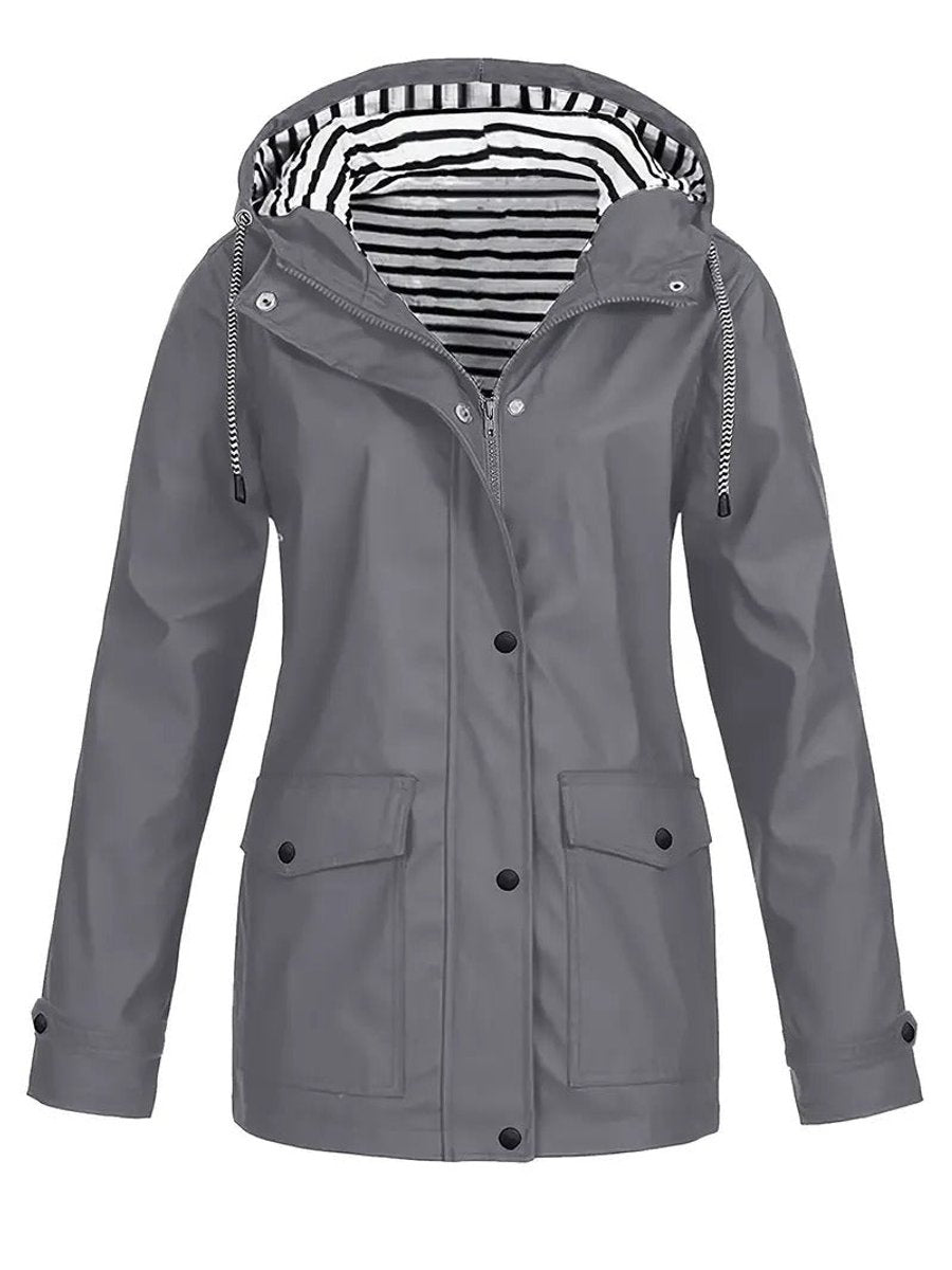 Women's Waterproof Jacket for Autumn Commutes in Grey