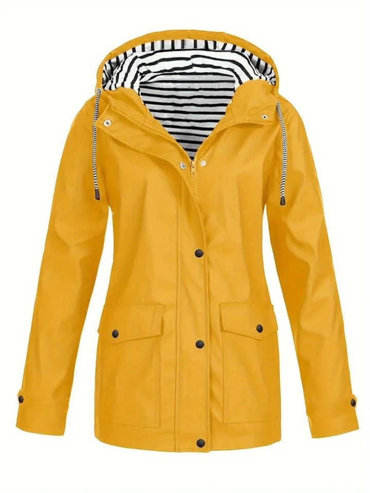 Women's Waterproof Jacket for Autumn Commutes in Yellow