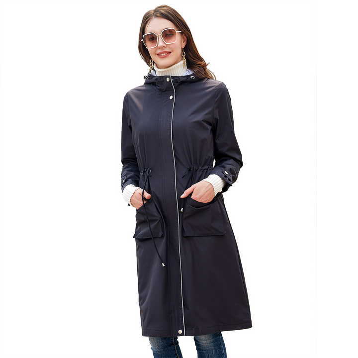 Women's Waterproof Jacket in Classic Trench Style (3)