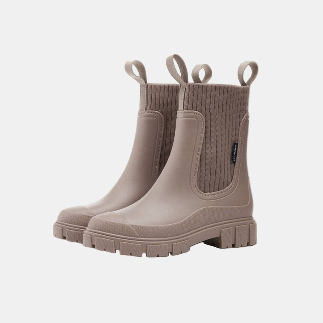 Women's Waterproof Slip-Resistant Ankle Boots in Aprikose