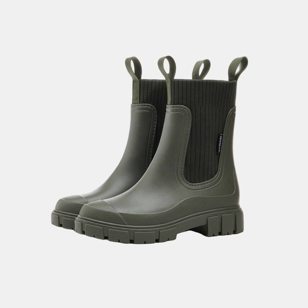 Women's Waterproof Slip-Resistant Ankle Boots in Green