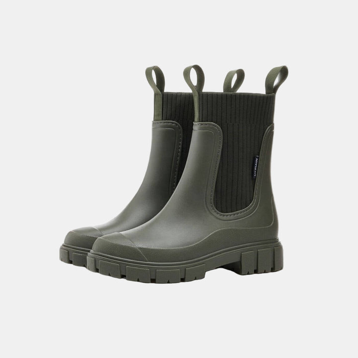 Women's Waterproof Slip-Resistant Ankle Boots in Green