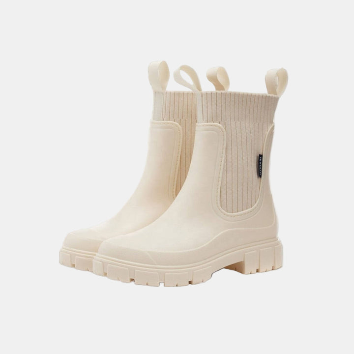 Women's Waterproof Slip-Resistant Ankle Boots in Off-White