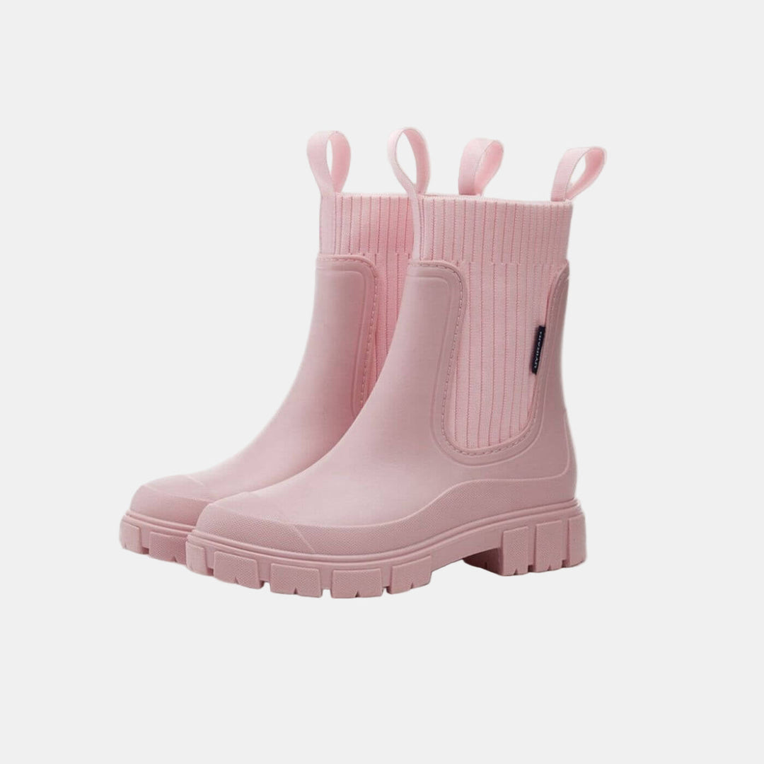 Women's Waterproof Slip-Resistant Ankle Boots in Pink