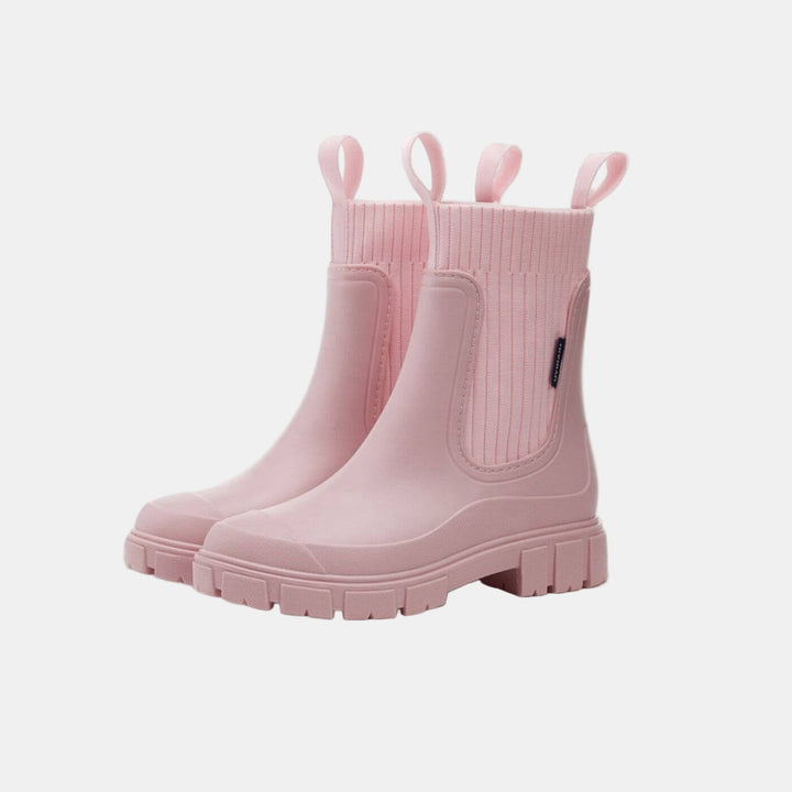 Women's Waterproof Slip-Resistant Ankle Boots in Pink