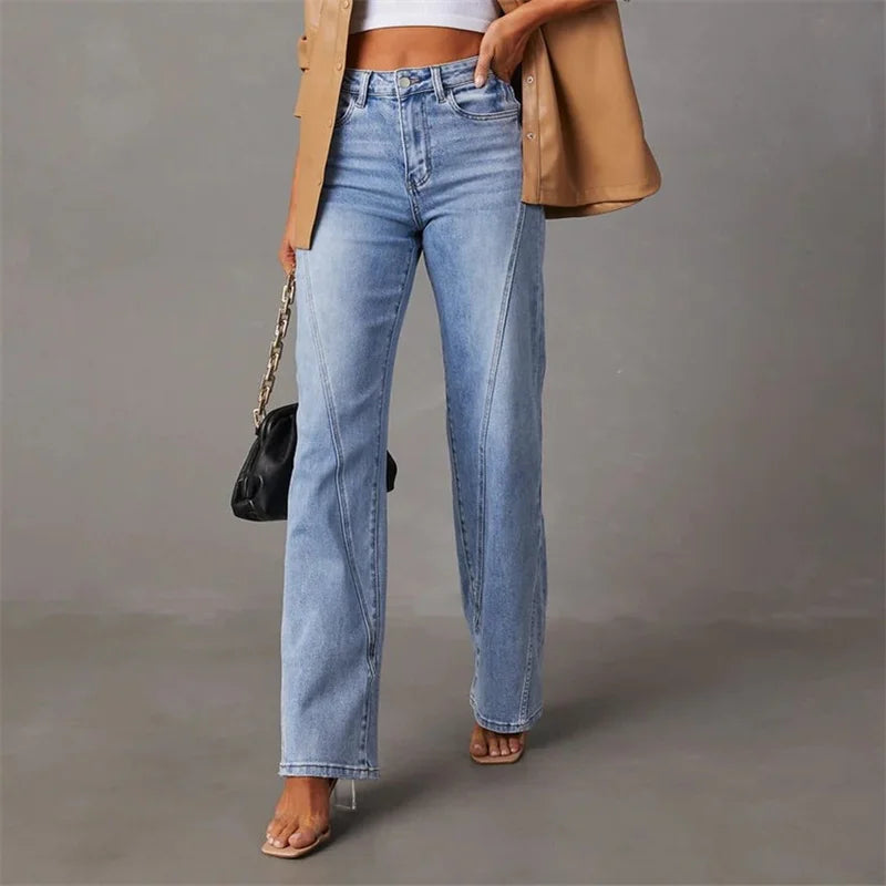 Women's Wide Leg Bootcut Jeans in Blue