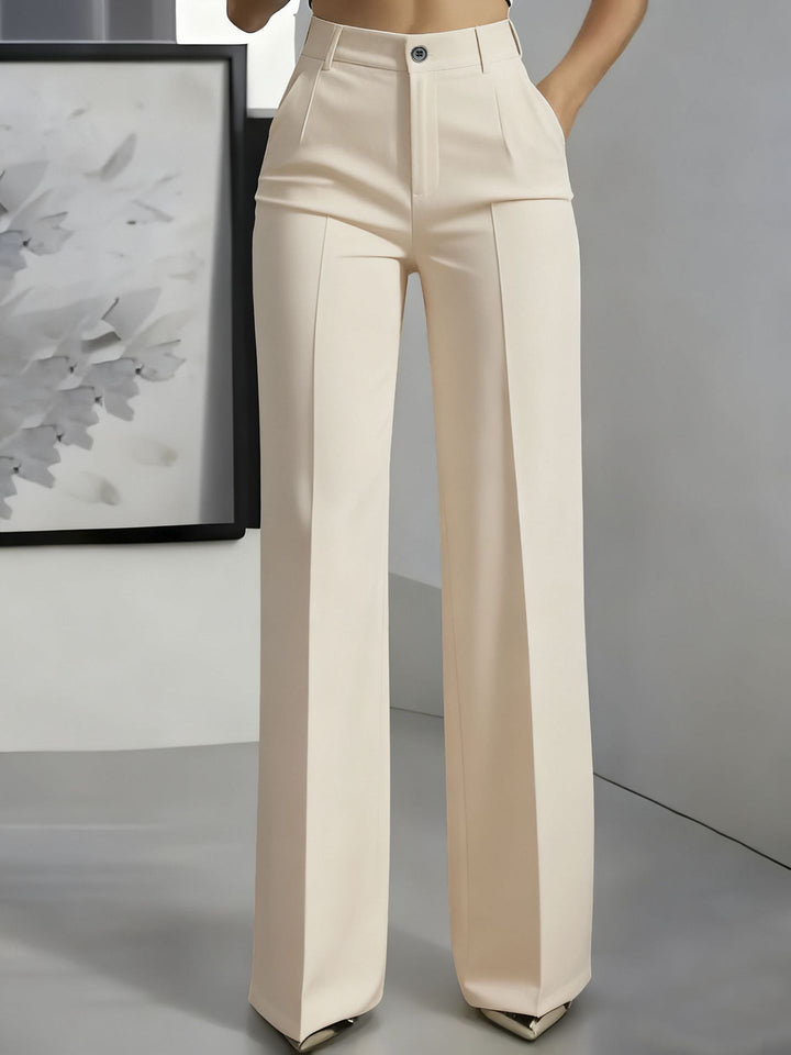 Women's Wide Leg Pants for Office Work in Aprikose