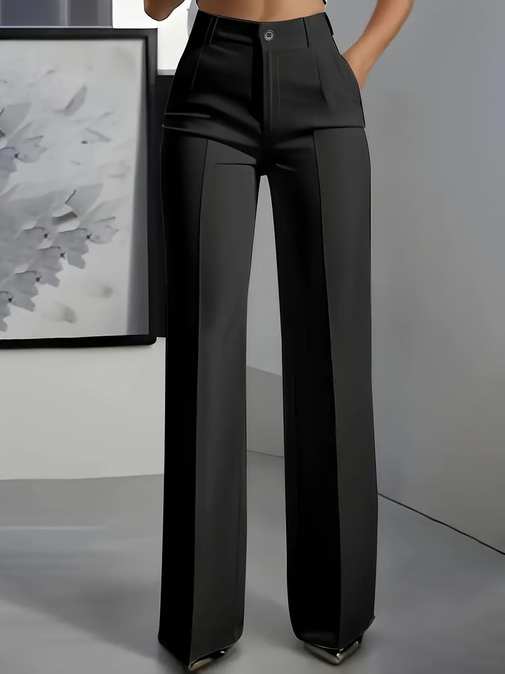 Women's Wide Leg Pants for Office Work in Black