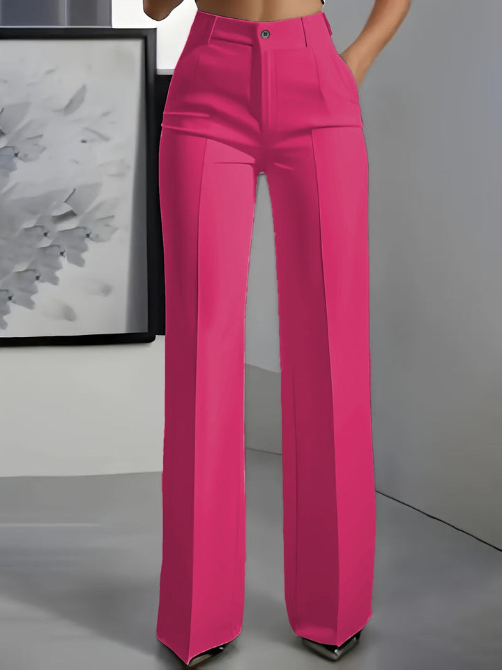 Women's Wide Leg Pants for Office Work in Pink