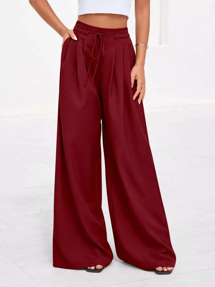 Women's Wide Leg Pants with Front Pleats (10)