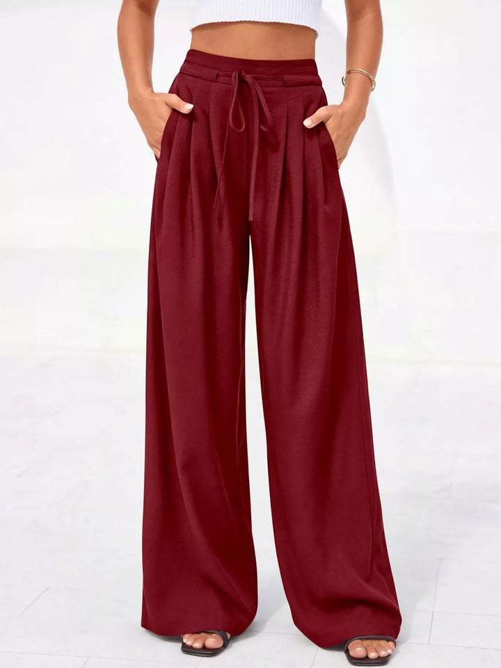 Women's Wide Leg Pants with Front Pleats (11)