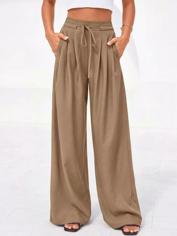 Women's Wide Leg Pants with Front Pleats (15)