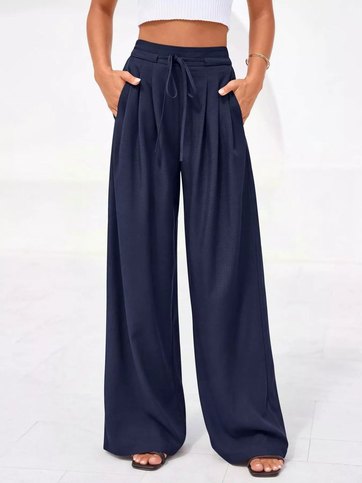 Women's Wide Leg Pants with Front Pleats (18)