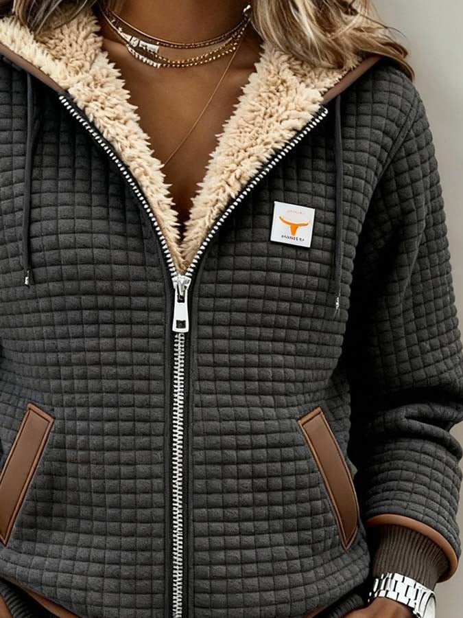 Women's Windproof Padded Fleece Jacket for Autumn (2)