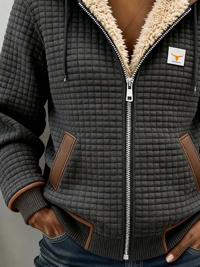 Women's Windproof Padded Fleece Jacket for Autumn (3)
