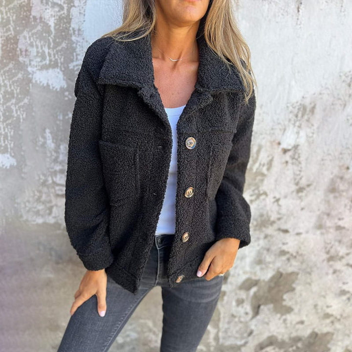 Women's Winter Coat with Soft Lining in Black