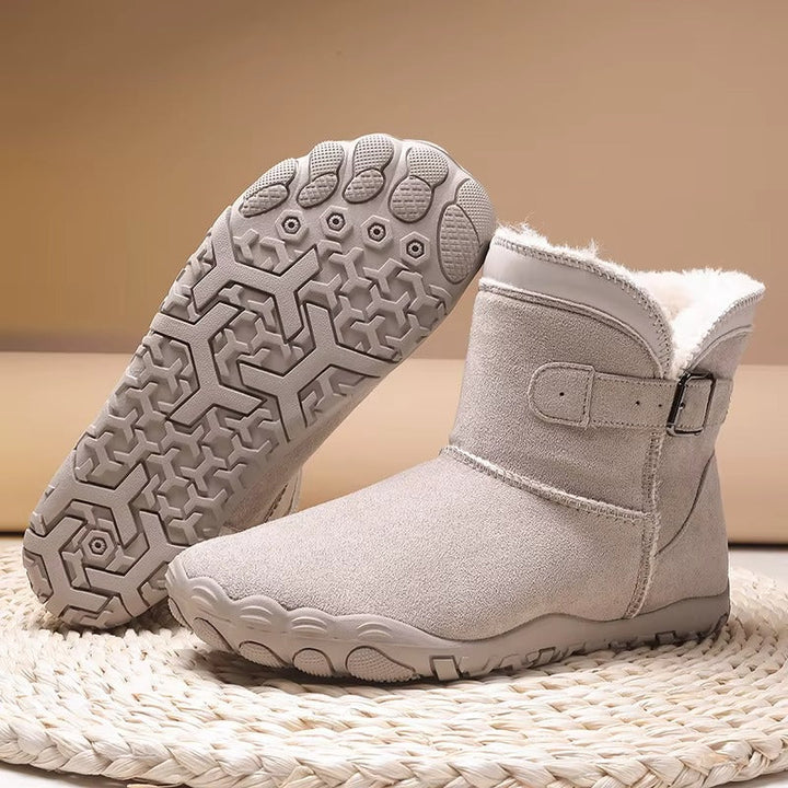 Women's Winter Fleece-Lined Knee-High Boots in Frost Grey