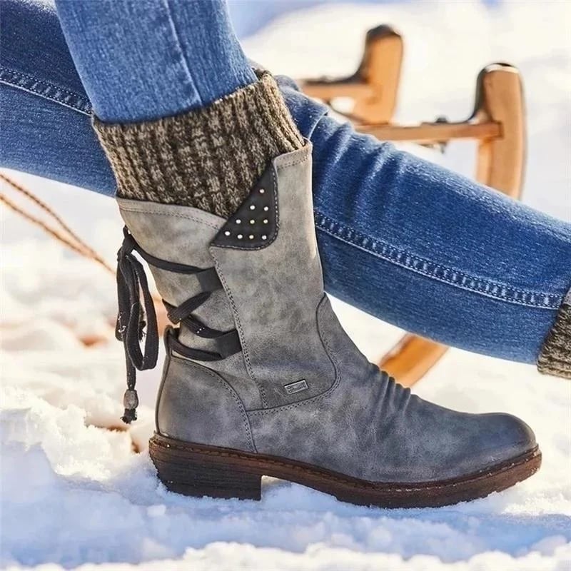 Women's Zip-Up Chelsea Boots for Autumn in Grey